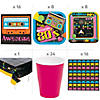 114 Pc. 80s Party Deluxe Tableware Kit for 8 Guests Image 1