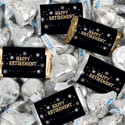 116 Pcs Retirement Party Candy Favors Hershey's Miniatures & Kisses - Fireworks Image 1