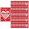 12 1/2" x 17" Bulk 50 Pc. Large Valentine&#8217;s Day John 3:16 Plastic Goody Bags Image 1