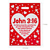 12 1/2" x 17" Bulk 50 Pc. Large Valentine&#8217;s Day John 3:16 Plastic Goody Bags Image 1