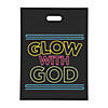 12 1/2" x 17" Bulk 50 Pc. Neon Religious Glow with God Trick-Or-Treat Plastic Goody Bags Image 1
