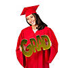12" - 18" Graduation Fun Phrases Gold Die Cut Foam Photo Props - 5 Pc. Image 1