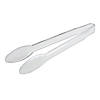 12" Clear Disposable Plastic Serving Tongs (22 Tongs) Image 1