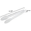 12" Clear Disposable Plastic Serving Tongs (22 Tongs) Image 2
