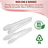 12" Clear Disposable Plastic Serving Tongs (22 Tongs) Image 3