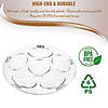 12" Clear with Silver Round Section Tray Disposable Plastic Seder Plates (6 Plates) Image 2