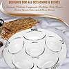 12" Clear with Silver Round Section Tray Disposable Plastic Seder Plates (6 Plates) Image 3