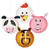 12" Farm Party Hanging Paper Lanterns &#8211; 4 Pc. Image 1