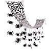 12 Ft. x 12" Hanging Black Spider Ceiling Halloween Decoration Image 1