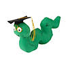 12" Graduation Autograph Green Stuffed Bookworm with Cap Image 1