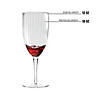 12 oz. Clear Stripe Round Disposable Plastic Wine Flutes (16 Wine Flutes) Image 2