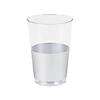 12 oz. Clear with Metallic Silver Thick Bottom Round Disposable Plastic Tumblers (90 Cups) Image 1