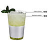 12 oz. Clear with Metallic Silver Thick Bottom Round Disposable Plastic Tumblers (90 Cups) Image 2