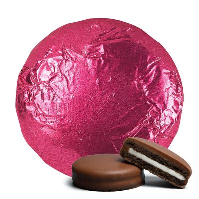 12 Pcs Breast Cancer Awareness Candy Chocolate Covered Oreos Cookies Favor Packs Image 1