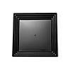 12" x 12" Black Square with Groove Rim Plastic Serving Trays (15 Trays) Image 1