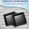12" x 12" Black Square with Groove Rim Plastic Serving Trays (15 Trays) Image 4