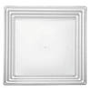 12" x 12" Clear Square with Groove Rim Plastic Serving Trays (15 Trays) Image 1