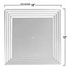 12" x 12" Clear Square with Groove Rim Plastic Serving Trays (15 Trays) Image 2