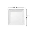 12" x 12" White Square with Groove Rim Plastic Serving Trays (15 Trays) Image 2