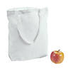 12" x 13 1/4" Bulk 48 Pc. DIY Large Classic White Canvas Tote Bags Image 1