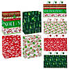 12" x 14 1/2" Large Christmas Paper Gift Bags with Tags Assortment - 12 Pc. Image 1