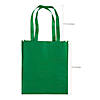 12" x 14" Bulk 48 Pc. Large Nonwoven Green Shopper Tote Bags Image 1