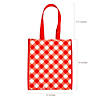 12" x 14" Large Laminated Nonwoven Gingham Tote Bags - 12 Pc. Image 1