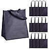 12" x 14" Large Navy Blue Nonwoven Shopper Tote Bags - 12 Pc. Image 1