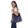 12" x 14" Large Navy Blue Nonwoven Shopper Tote Bags - 12 Pc. Image 2