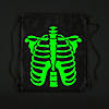 12" x 15" Medium Glow-in-the-Dark Skeleton Nonwoven Drawstring Bags &#8211; 12 Pc. Image 2