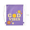 12" x 15" Medium Nonwoven Religious Kindness Drawstring Bags &#8211; 12 Pc. Image 1