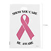 12" x 17" Bulk 50 Pc. Breast Cancer Awareness Large Plastic Goody Bags Image 1