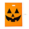 12" x 17" Bulk 50 Pc. Large Jack-O&#8217;-Lantern Halloween Plastic Goody Bags Image 1