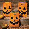 12" x 17" Bulk 50 Pc. Large Jack-O&#8217;-Lantern Halloween Plastic Goody Bags Image 2