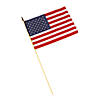 12" x 18" Large Poly-Cotton American Flags on Wood Stick - 12 Pc. Image 1