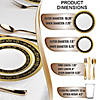 120 Pc. White with Black and Gold Royal Rim Plastic Wedding Value Set for 20 Guests Image 1