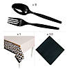 123 Pc. Cheetah Animal Print Party Tableware Kit for 8 Guests Image 2
