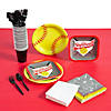 123 Pc. Softball Party Tableware Kit for 8 Guests Image 1