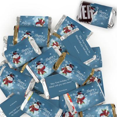 123 Pcs Christmas Candy Party Favors Hershey's Miniatures Chocolate - Snowman Image 1
