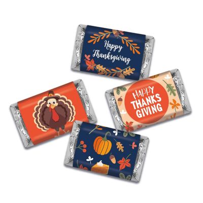 123 Pcs Thanksgiving Candy Party Favors Hershey's Miniatures Chocolate - Fall Turkey Image 1