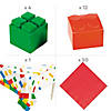 124 Pc. Color Brick Party Deluxe Disposable Tableware Kit for 8 Guests Image 2
