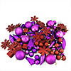 125ct Purple and Red Shatterproof 3-Finish Christmas Ornaments 5.5" (139.7mm) Image 1