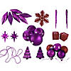 125ct Purple and Red Shatterproof 3-Finish Christmas Ornaments 5.5" (139.7mm) Image 1