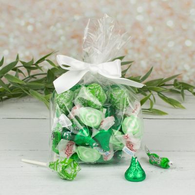 12ct Green Candy Goodie Bag Party Favors by Just Candy (12 Pack) Image 1