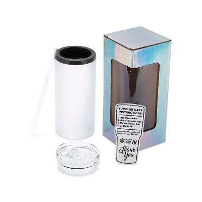 12Oz Slim Duozie Sublimation Blank Tumbler, Stainless Steel Insulated Tumbler, DIY Gifts, 1 pc Image 1