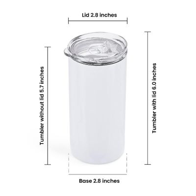 12Oz Slim Duozie Sublimation Blank Tumbler, Stainless Steel Insulated Tumbler, DIY Gifts, 1 pc Image 2