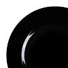 13" Black Round Disposable Plastic Charger Plates (25 Plates) Image 1