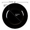 13" Black Round Disposable Plastic Charger Plates (25 Plates) Image 1