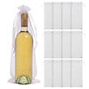13" Large White Organza Wine Drawstring Bags - 12 Pc. Image 1
