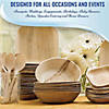 13 oz. Round Palm Leaf Eco Friendly Disposable Soup Bowls (25 Bowls) Image 4